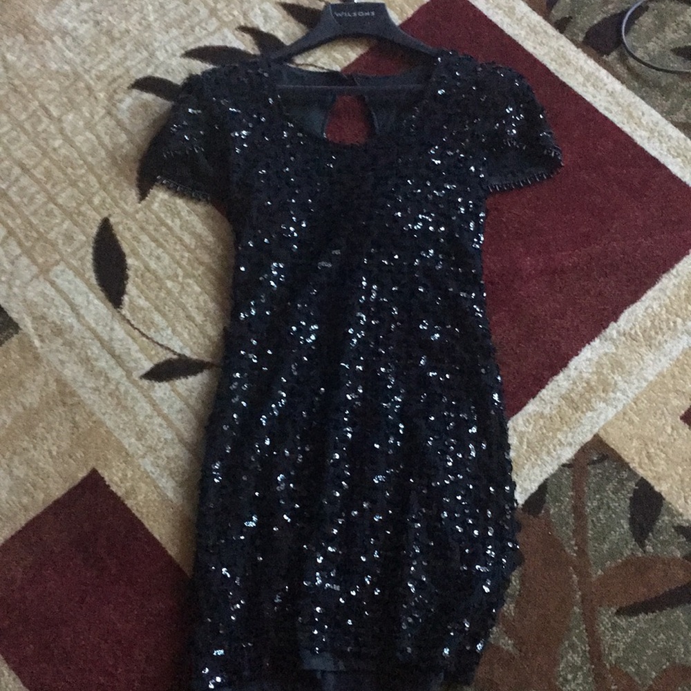 Black sequins dress